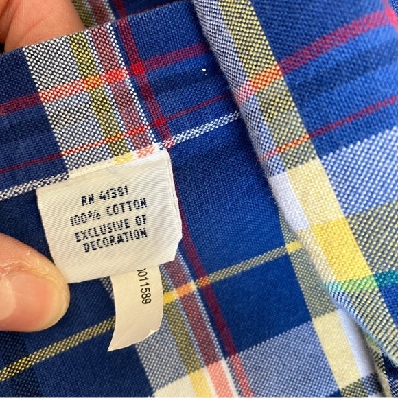 Ralph Lauren Cotton Plaid Button Down Shirt Casual Preppy Small Pony Embroidery - Picture 13 of 16